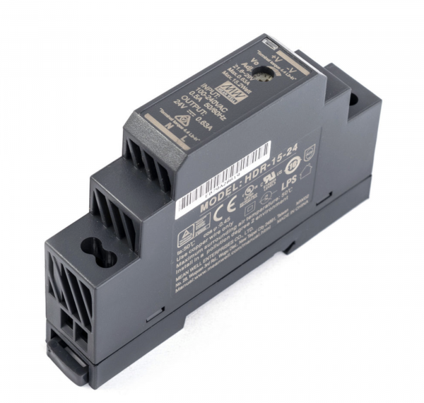 Блок живлення HDR-15-24 15,2Вт 24В 0,63A IP20 на DIN-рейку